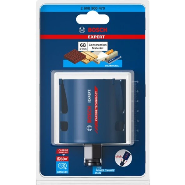 Bosch Expert Construction Material Delik Açma Testeresi 68 x 60 mm - Resim 2