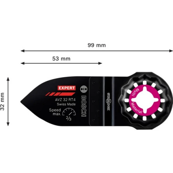 Bosch Expert Sanding Finger Coarse Avz 32 Rt4 Çok Fonksiyonlu Makine Zımpara Pleyti 32 x 50 mm ürün görseli 1