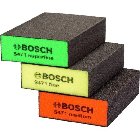 Bosch S471 Takoz Sünger Zımpara Seti 3 Parça (2608901175) ürün görseli 1