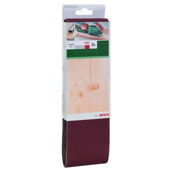 Bosch - Tank Zımpara Kağıdı 3'Lü, 75 X 533 Mm 100 Kum ürün görseli 1