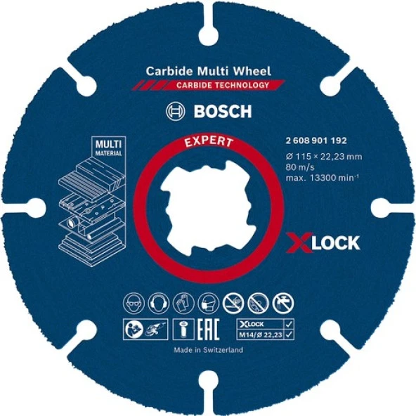 Bosch Carpide Multi Whell Taşlama Için Ahşap Kesme Diski 115 mm (Elmas Uçlu) ürün görseli 1
