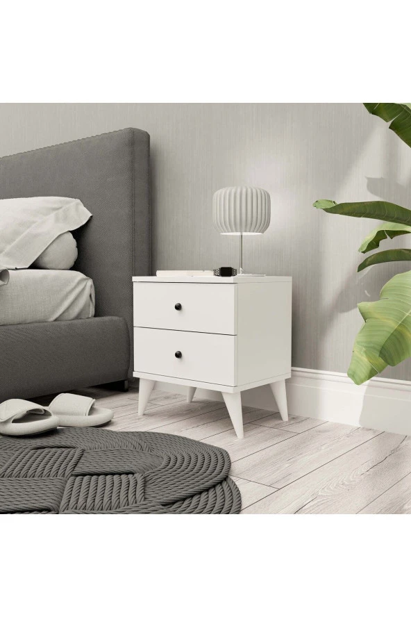 Mezza 3720 MONA 2 ÇEKMECELİ KOMODİN BEYAZ ürün görseli 1