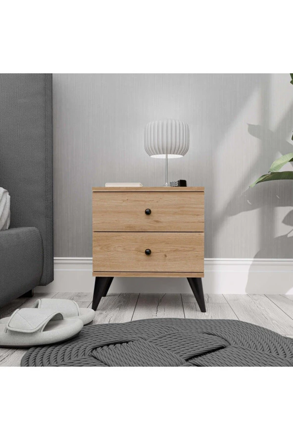 Mezza 3722 MONA 2 ÇEKMECELİ KOMODİN SEPET - Resim 4