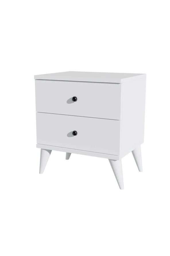 Mezza 3720 MONA 2 ÇEKMECELİ KOMODİN BEYAZ - Resim 8