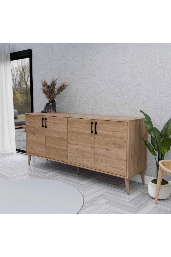Mezza 1674 Hera 180 Cm (AHŞAP AYAKLI) Modern Konsol Sepet ürün görseli 1