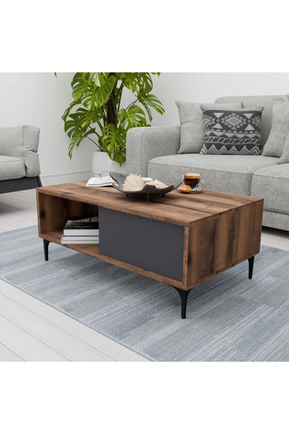 Mezza 2097 BENITO ORTA SEHPA HAT - ANTRASİT - Resim 4