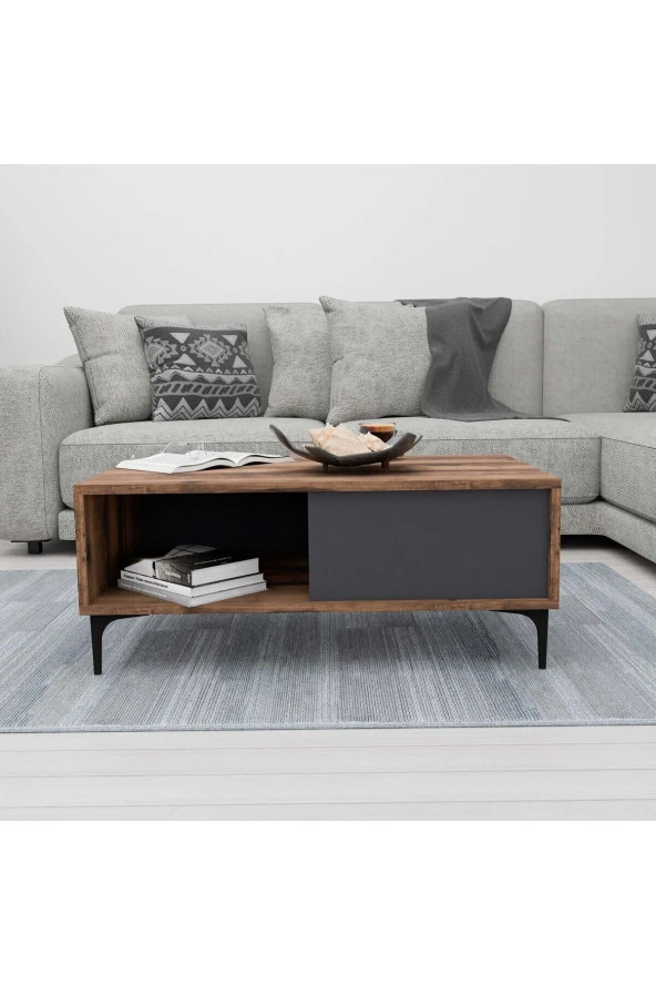Mezza 2097 BENITO ORTA SEHPA HAT - ANTRASİT - Resim 5