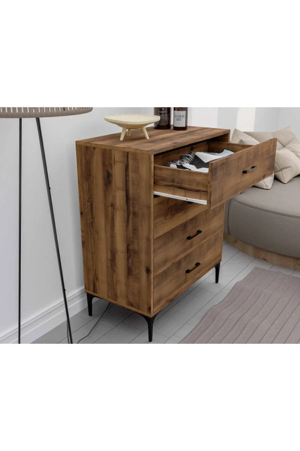 Mezza 3640 ZEN 4 ÇEKMECELİ AYAKLI ŞİFONYER HAT - Resim 3