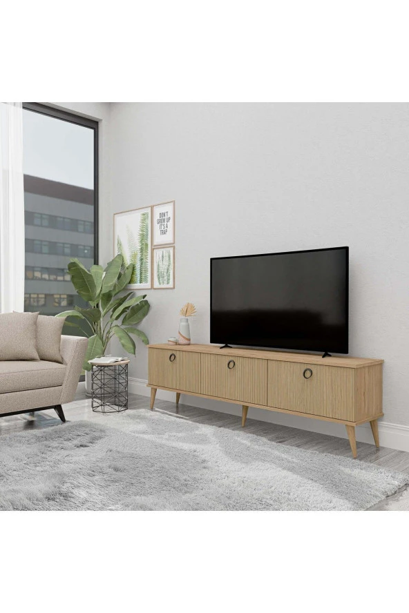 Mezza 1372 Lexus 180 Cm (AHŞAP AYAKLI) Tv Ünitesi Sepet - Yunus ürün görseli 1