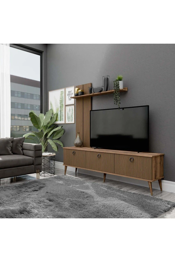 Mezza 1380 TERRA 180 CM (AHŞAP AYAKLI) TV ÜNİTESİ HAT - KAPLAN ürün görseli 1
