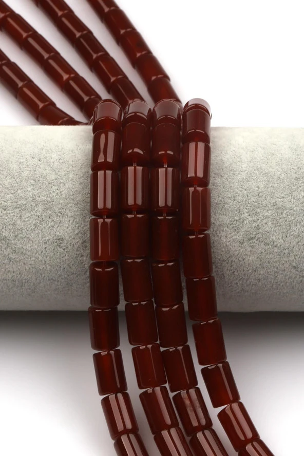 Akik ( AB Kalite ) Doğaltaş Dizi 8 x 12 mm Boru Kesim ürün görseli 1