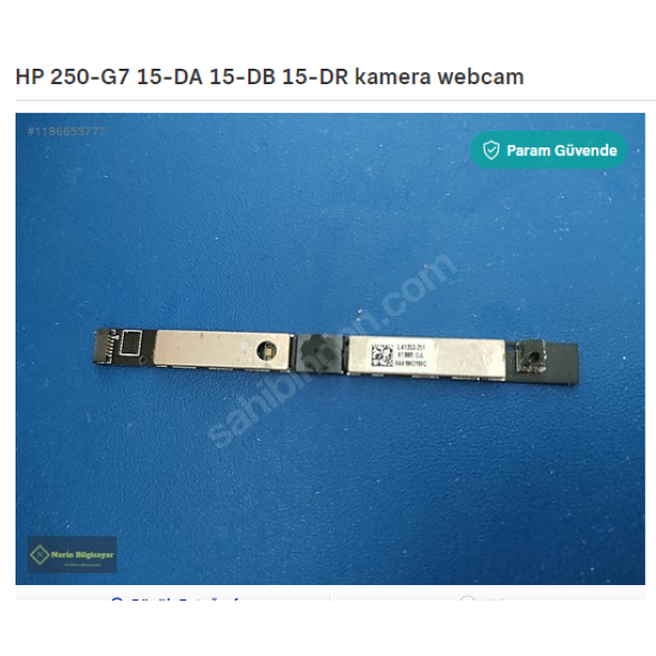 HP 250-G7 15-DA 15-DB 15-DR kamera webcam ürün görseli 1