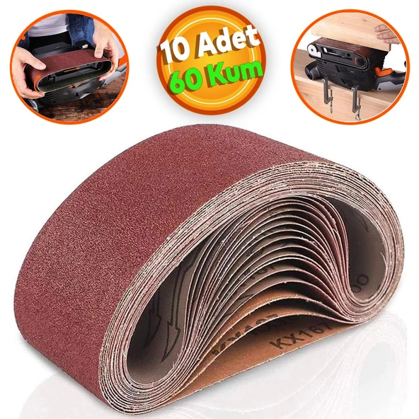 Sonsuz Bant 60 Kum Tank Palet Zımpara Kağıdı 75 x 533 mm (10 ADET) ürün görseli 1