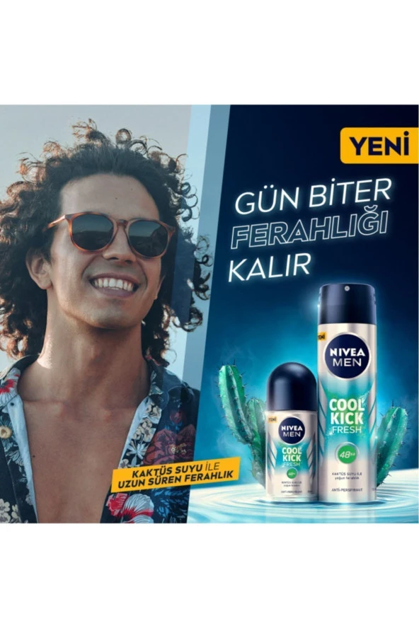 NIVEA Deodorant Roll-on Cool Kıck Fresh 50ml Erk - Resim 4