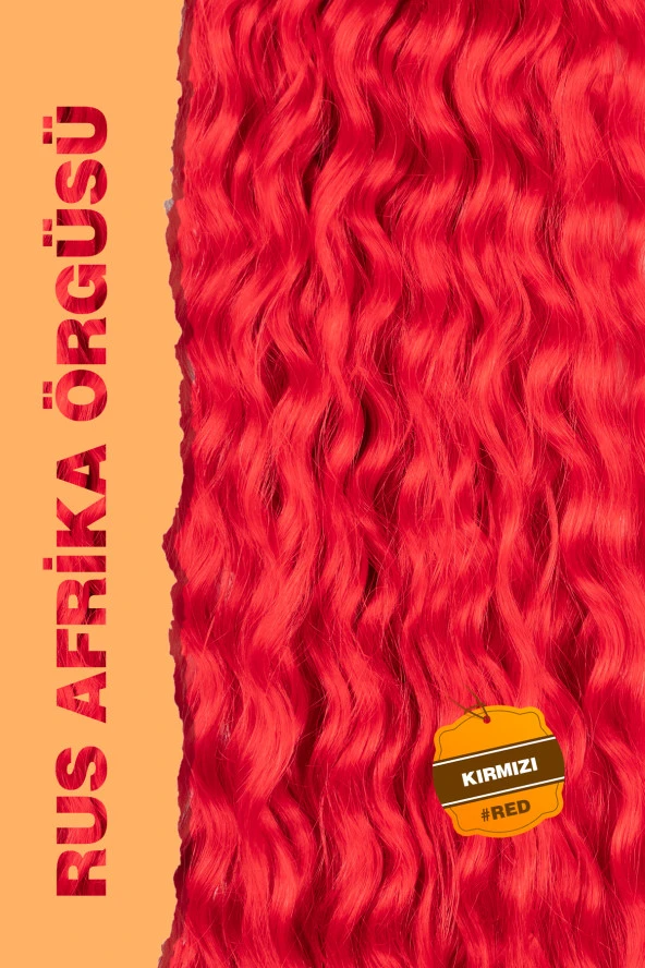 Rus Afro Dalgası Saç – Kırmızı - Resim 2