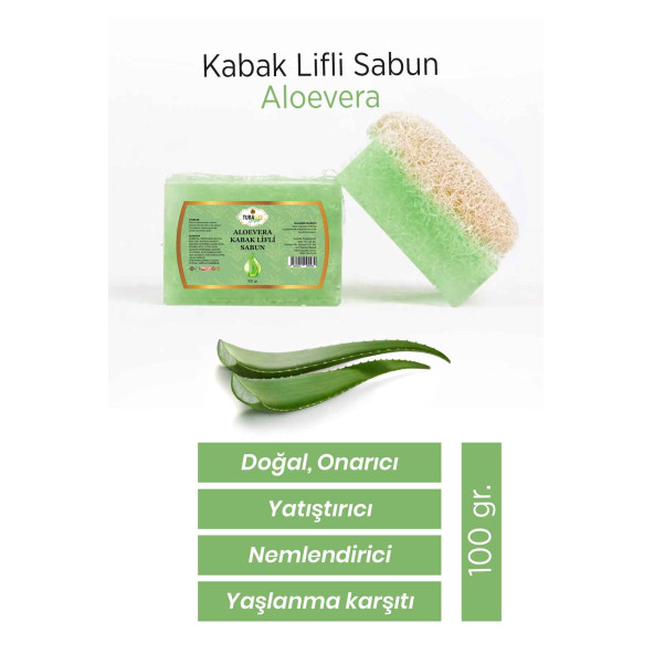 Tubalife Aloe Vera Kabak Lifli Sabun 100gr ürün görseli 1