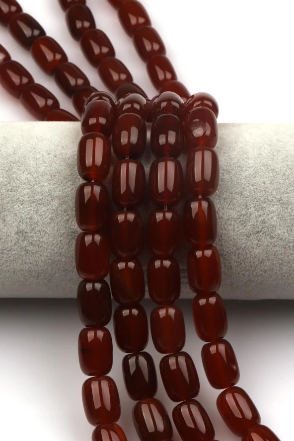 Akik ( AB Kalite ) Doğaltaş Dizi 10 x 14 mm Boru Kesim ürün görseli 1