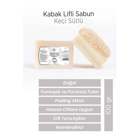 Tubalife Keçi Sütlü Kabak Lifli Sabun 100 gr ürün görseli 1