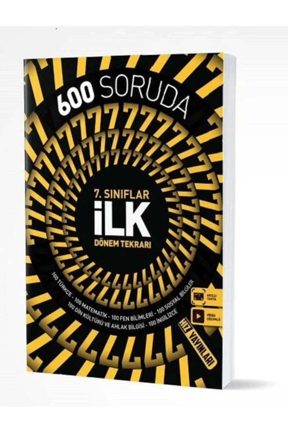 Hız 7.sınıf Ilk Dönem Tekrar 600 Soruda ürün görseli 1