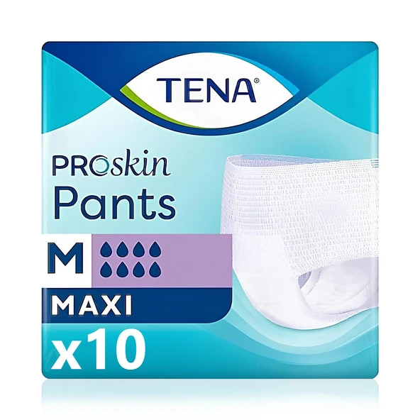 Tena Proskin Pants Maxi 8 Damla Orta Boy (M) Emici Külot 10'lu ürün görseli 1