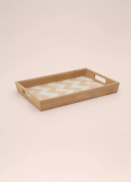 The Mia Wicker Bambu Tepsi 33x23 cm TPS0074 - Resim 3