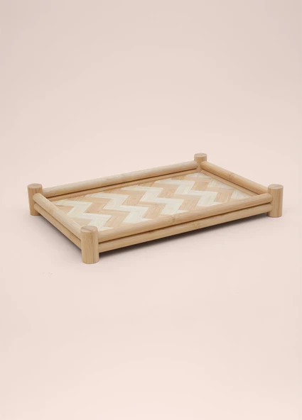 The Mia Wicker Bambu Tepsi 36x25 cm TPS0072 - Resim 3