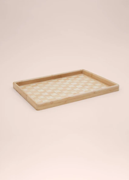 The Mia Wicker Bambu Tepsi 40x31 cm TPS0067 - Resim 3