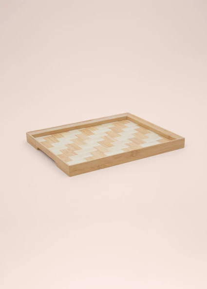 The Mia Wicker Bambu Tepsi 31x25 cm TPS0066 - Resim 3
