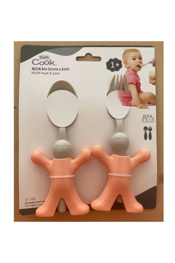 Sun Cook Neon Çocuk-Bebek-Kaşık Çatal ürün görseli 1