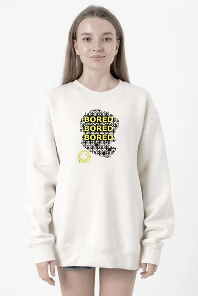 Sherlock Bored Beyaz Kadın 2ip Sweatshirt ürün görseli 1