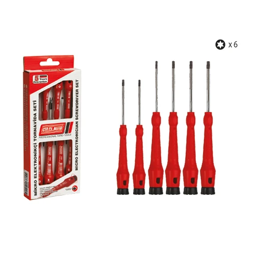 Cer-pa Elektronikçi Tornavida Seti Takımı Torx 6 Parça ürün görseli 1