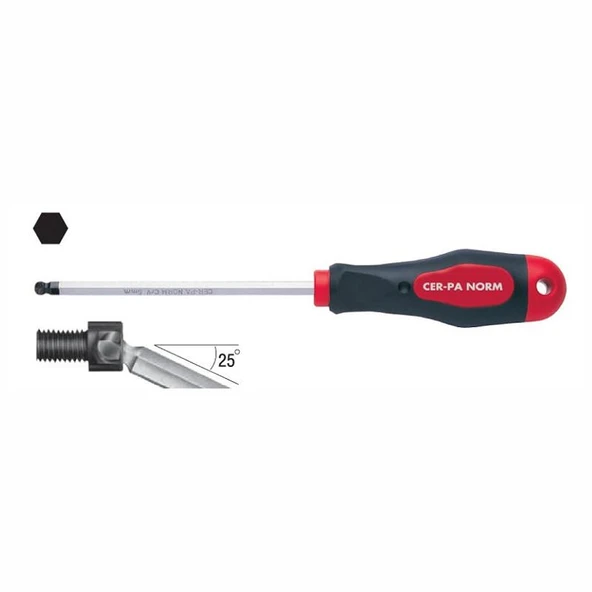 Cer-pa Prosoft Ballpoint Uçlu Tornavida 6x100 ürün görseli 1