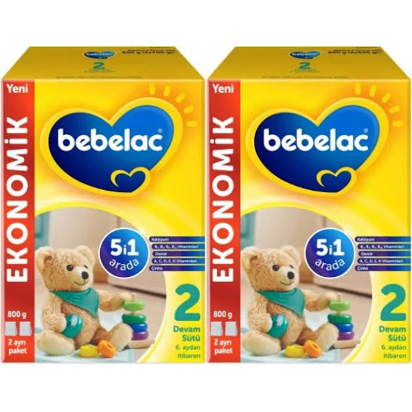 Bebelac 2 Devam Sütü 800 gr 2 Adet ürün görseli 1