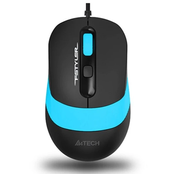 A4 TECH FM10 USB 1600dpi Optic Siyah/Mavi Mouse ürün görseli 1