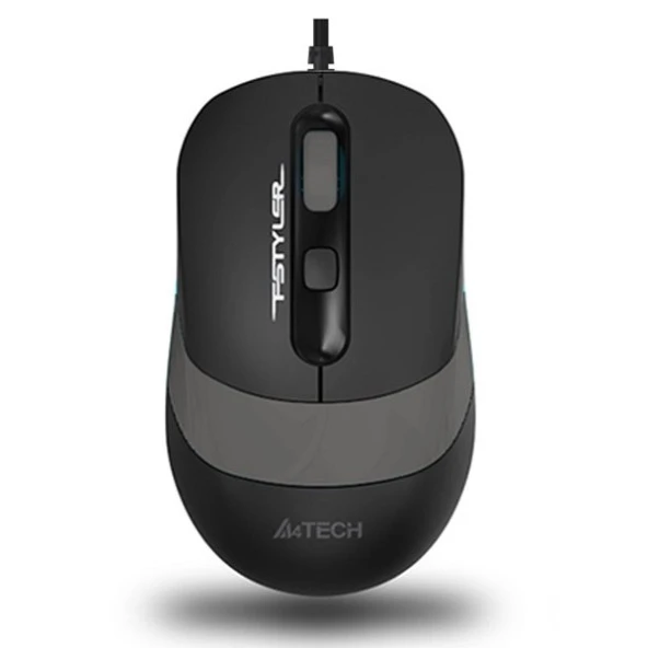 A4 TECH FM10 USB 1600dpi Optic Siyah/Gri Mouse ürün görseli 1