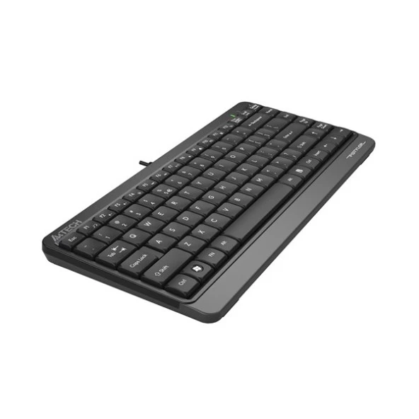 A4 TECH FK11 USB Q Trk Mini Siyah/Gri Multimedya Klavye - Resim 2