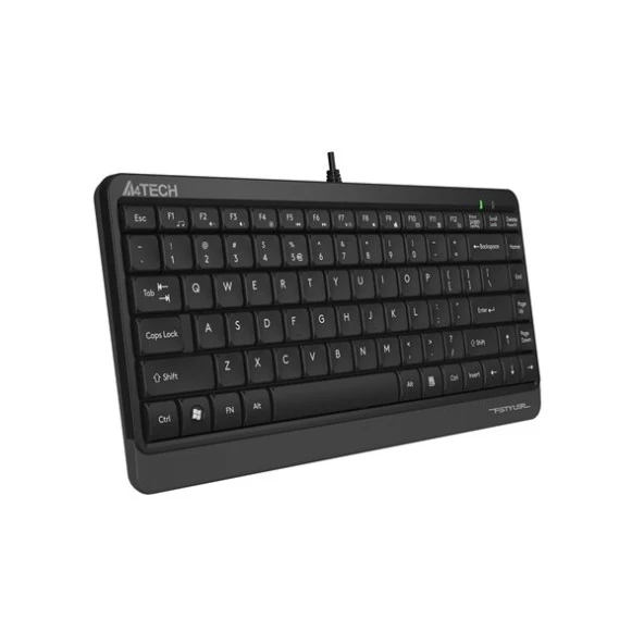 A4 TECH FK11 USB Q Trk Mini Siyah/Gri Multimedya Klavye - Resim 3