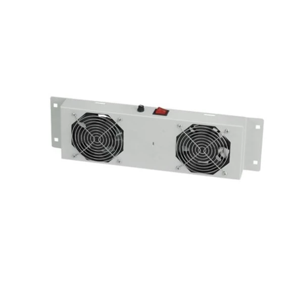 AGER 2li Termostatlı Beyaz Filtreli Fan Modülü Outdoor Kabinetler İçin OT-F2T-A-B2 ürün görseli 1