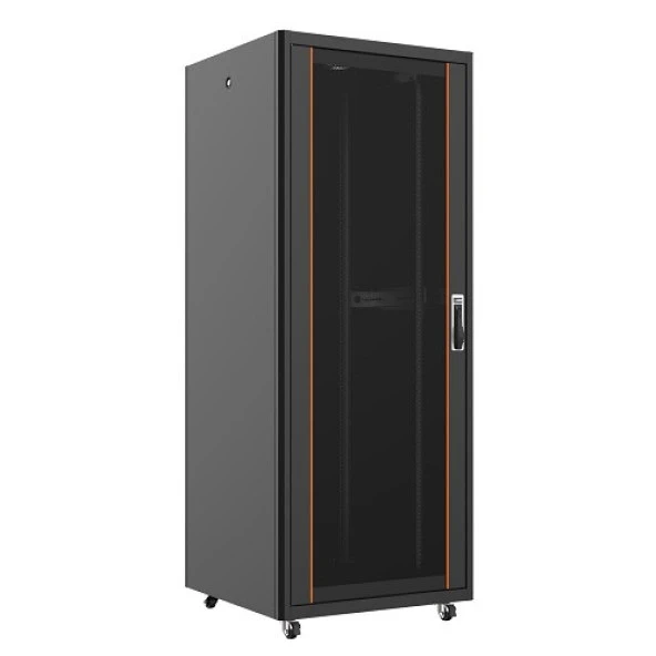 AGER 36U 800x800mm Dikili Tip Siyah Kabinet Vega AG-VB36U8080S1 Cam Kapak ürün görseli 1