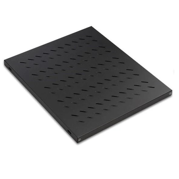 AGER Dikili Tip 19" 1U D800mm için Sabit Siyah Raf Modülü AA-SBT80-A-S1 ürün görseli 1