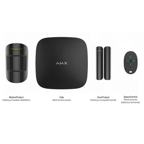 AJAX Starter Hub Kit Plus Kablosuz Alarm Seti Keypad Yok Set ürün görseli 1