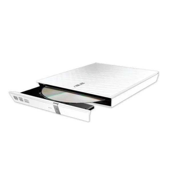 ASUS 8x SDRW-08D2S-U USB 2.0 Slim Harici DVD Yazıcı Beyaz ürün görseli 1
