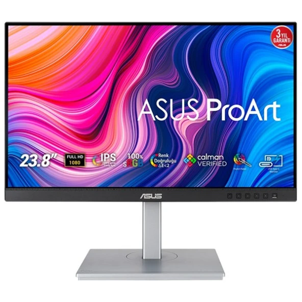 ASUS 24.1" IPS PROART PA247CV 5MS 60Hz DVI-HDMI-DP Pivot Grafik Tasarım Monitör (1920 X 1200) ürün görseli 1