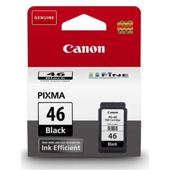 CANON PG-46 Siyah Mürekkep Kartuş ürün görseli 1