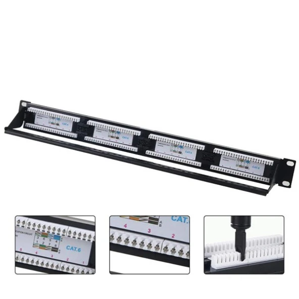 CODEGEN 1U 24port Cat6 Utp Patch Panel COD624 - Resim 2