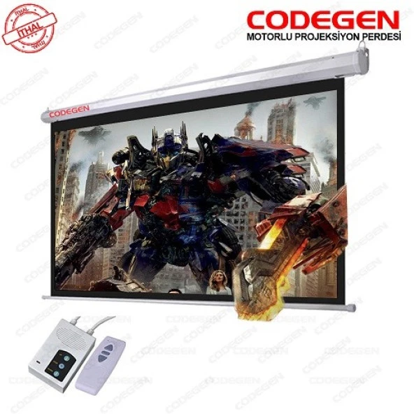 CODEGEN EX24 240x200 Motorlu Projeksiyon Perdesi ürün görseli 1