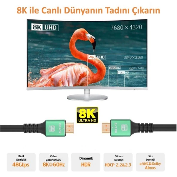 CODEGEN CPS8K50 5metre HDMI Görüntü Kablosu 8K - Resim 5
