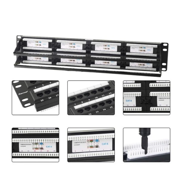 CODEGEN 2U 48port Cat6 Utp Patch Panel COD648 - Resim 2