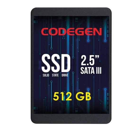 CODEGEN 512GB CDG-512GB-SSD25 560- 500MB/s SSD SATA-3 Disk ürün görseli 1
