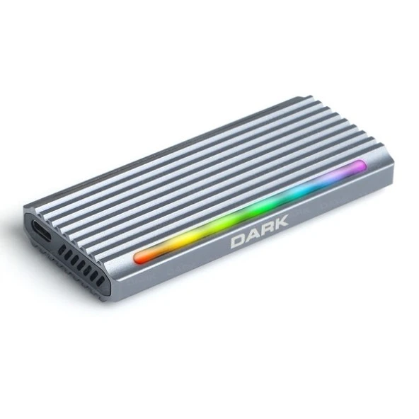 DARK USB- Type-C DK-AC-DSEM5 M2 NVME/SATA SSD Alüminyum Harddisk - SSD Kutusu RGB Ledli ürün görseli 1